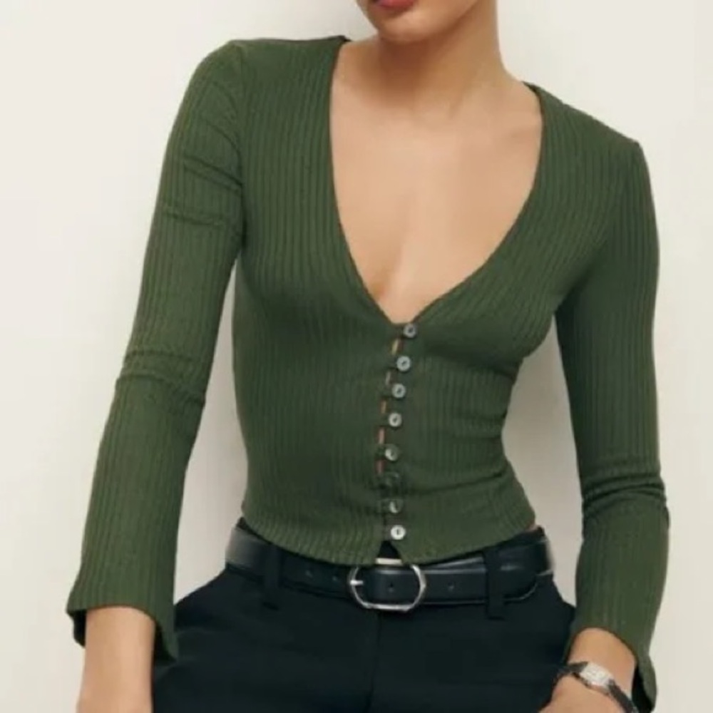 Reformation Gellar Knit Top